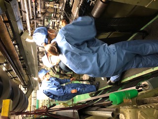 新入社員実地研修(OJT)の様子です。